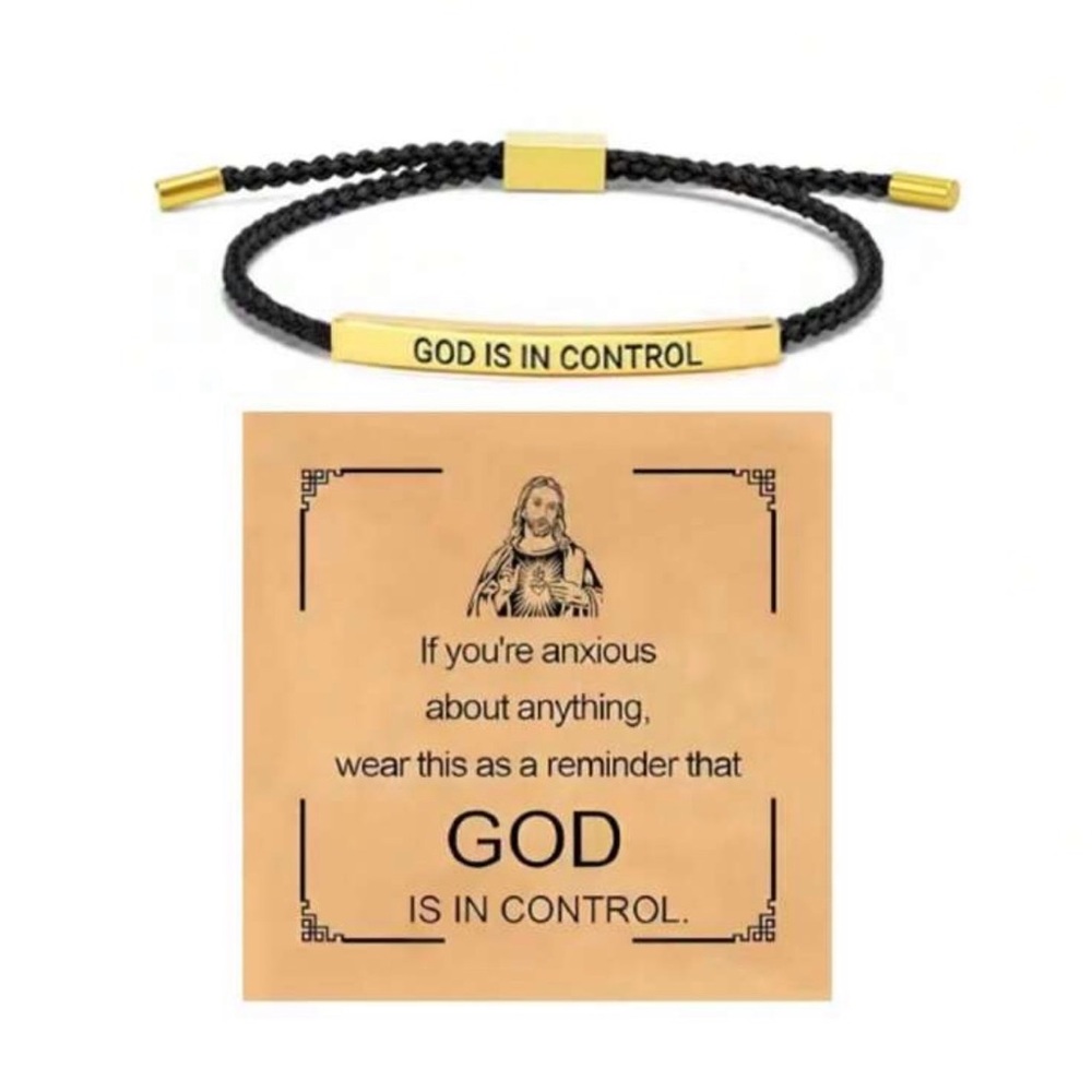 God is in Control Bracelet -‎ Gold